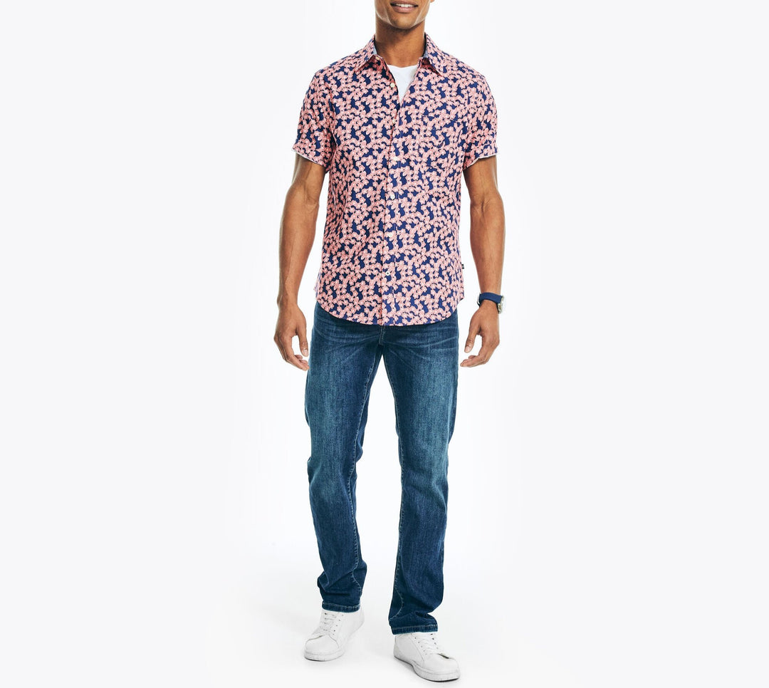 Nautica Printed Poplin Short-Sleeve Shirt