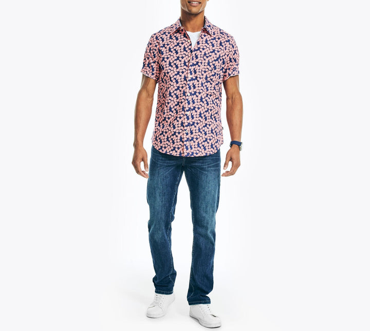 Nautica Printed Poplin Short-Sleeve Shirt