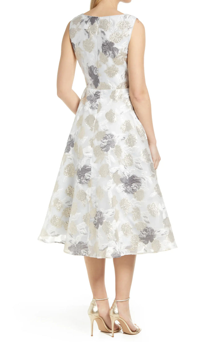 Eliza J Floral Fit-and-Flare Sleeveless Dress