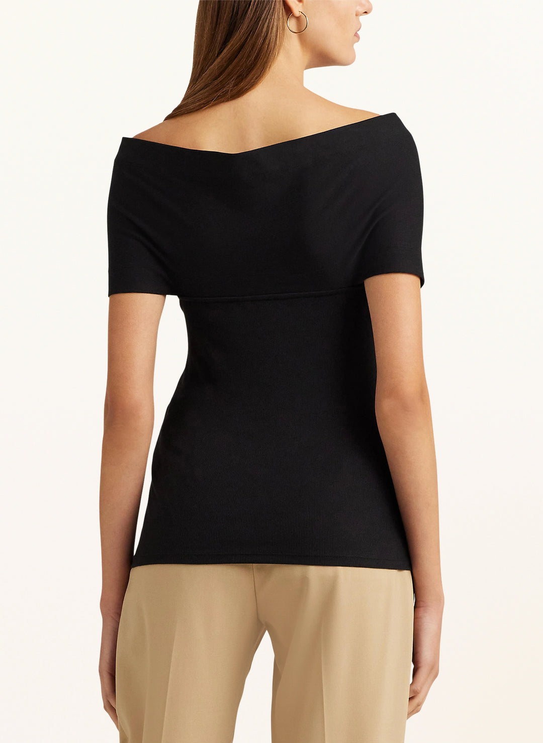 LAUREN RALPH LAUREN Off-the-Shoulder Rib-Knit Top