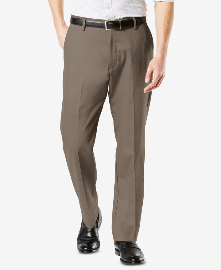 Dockers MEN Signature Lux Cotton Classic Fit Creased Stretch Khaki Pants