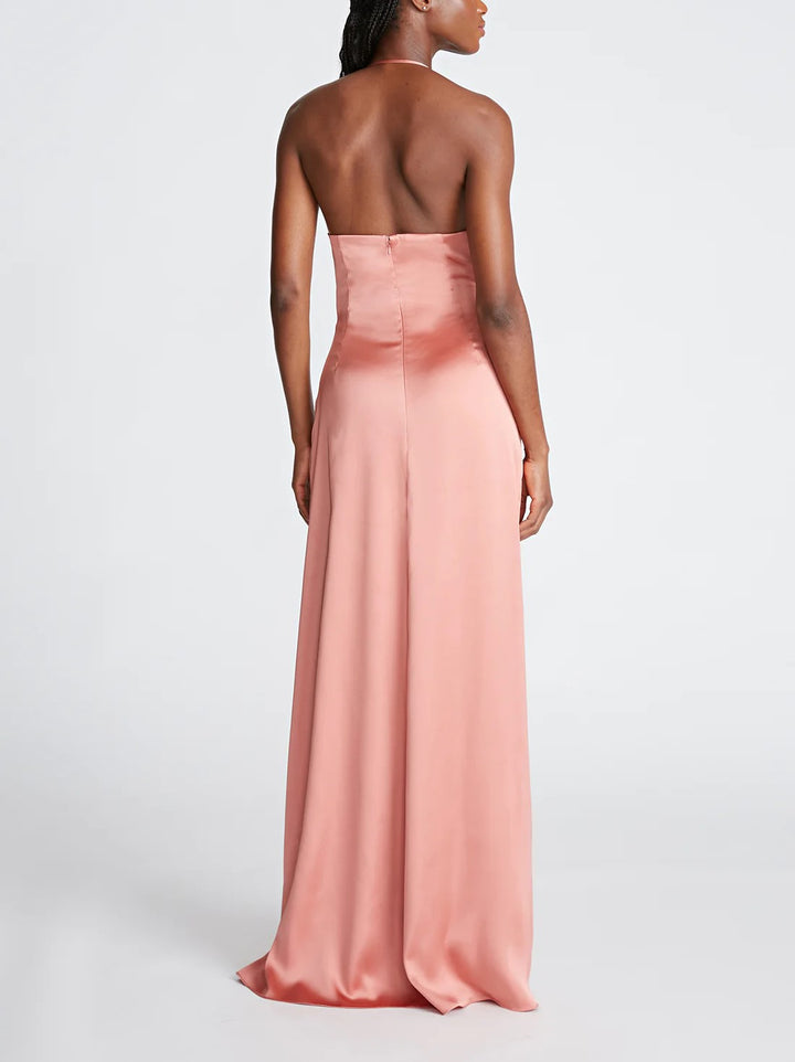 HALSTON Sutton Halter Gown