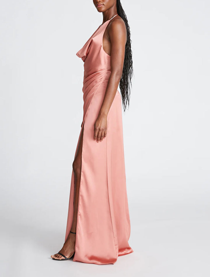 HALSTON Sutton Halter Gown