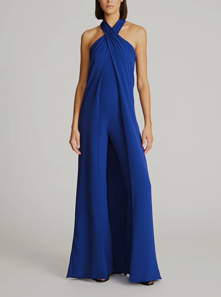 HALSTON Selah Draped Jumpsuit