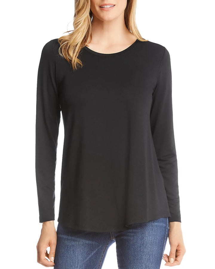 Karen Kane Long-Sleeve High/Low Tee