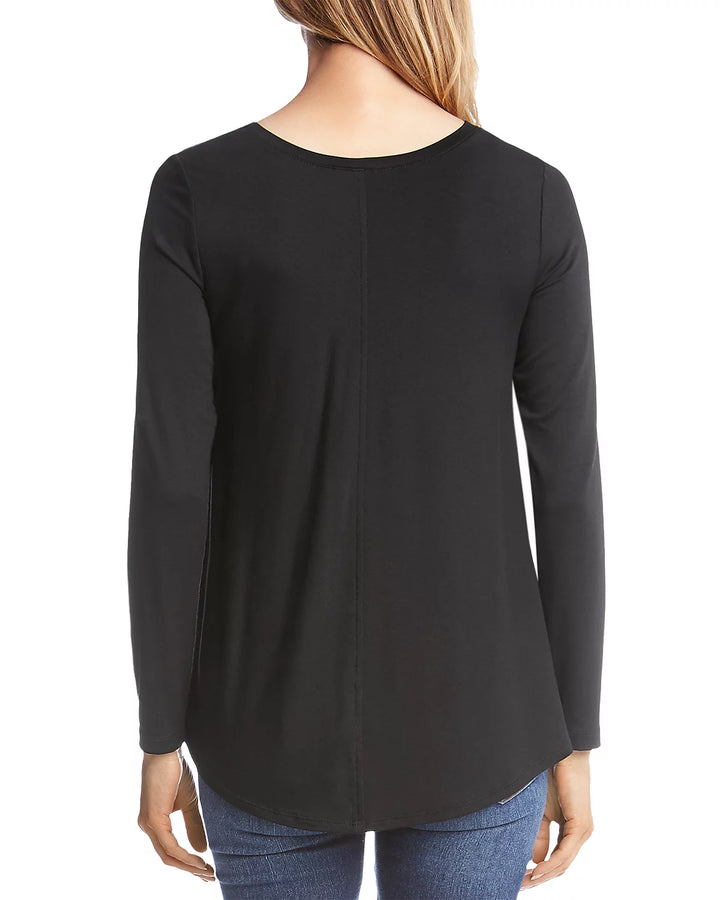 Karen Kane Long-Sleeve High/Low Tee