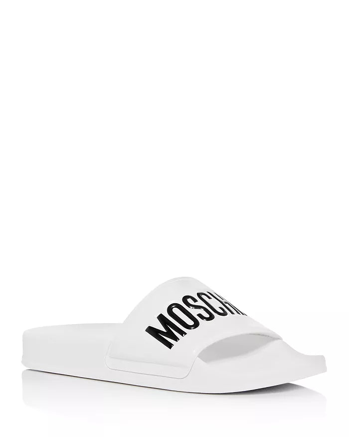 Moschino Logo Slide Sandals