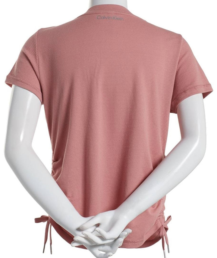 Calvin Klein Drawstring-Ruched Textured Top