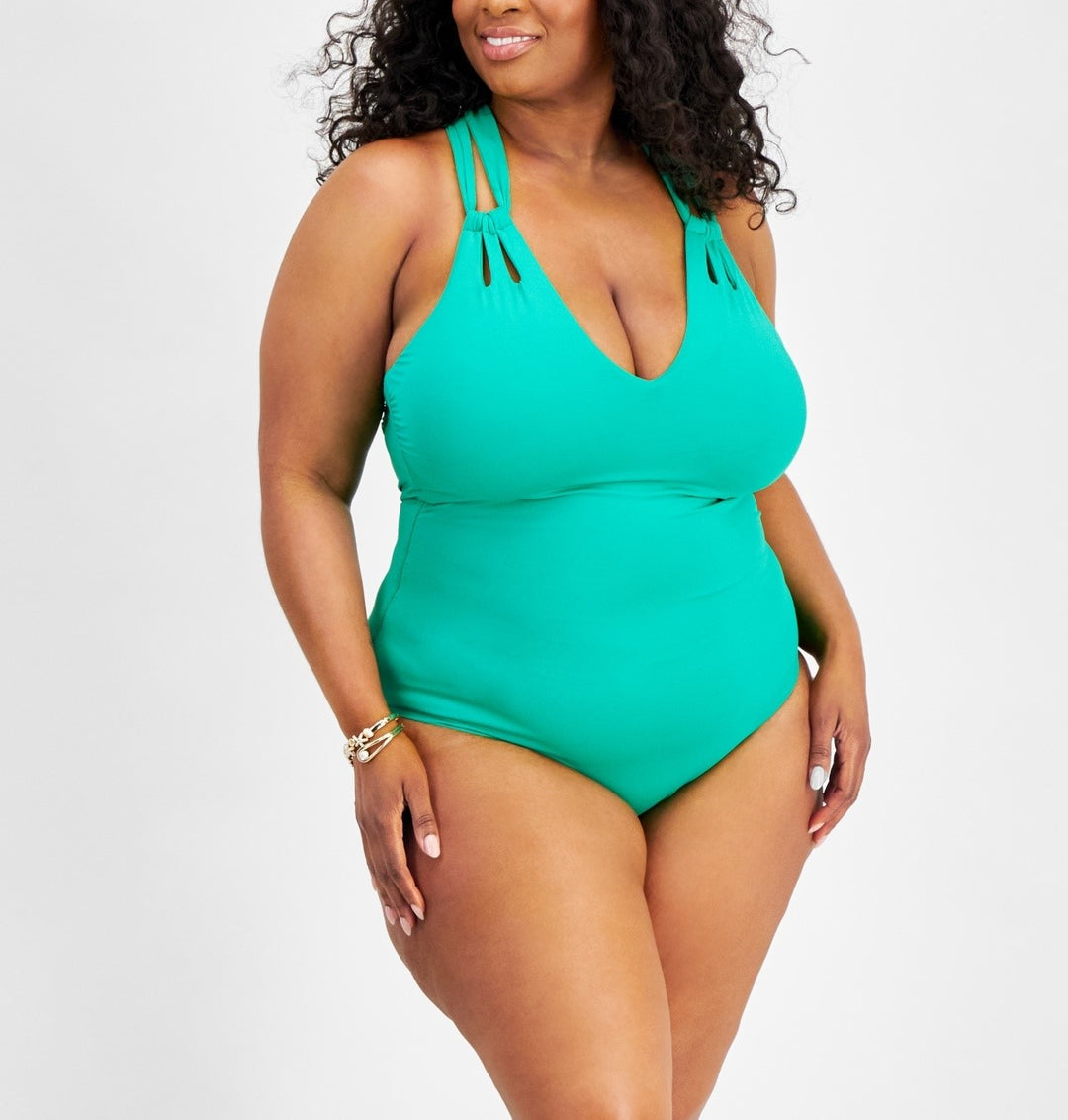 Becca ETC Plus Size Color Code Strappy One-Piece Swimsuit