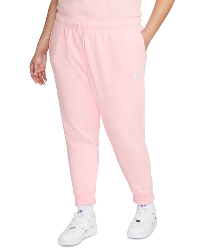 Nike Plus Size Active Sportswear Club Mid-Rise Fleece Jogger Pants