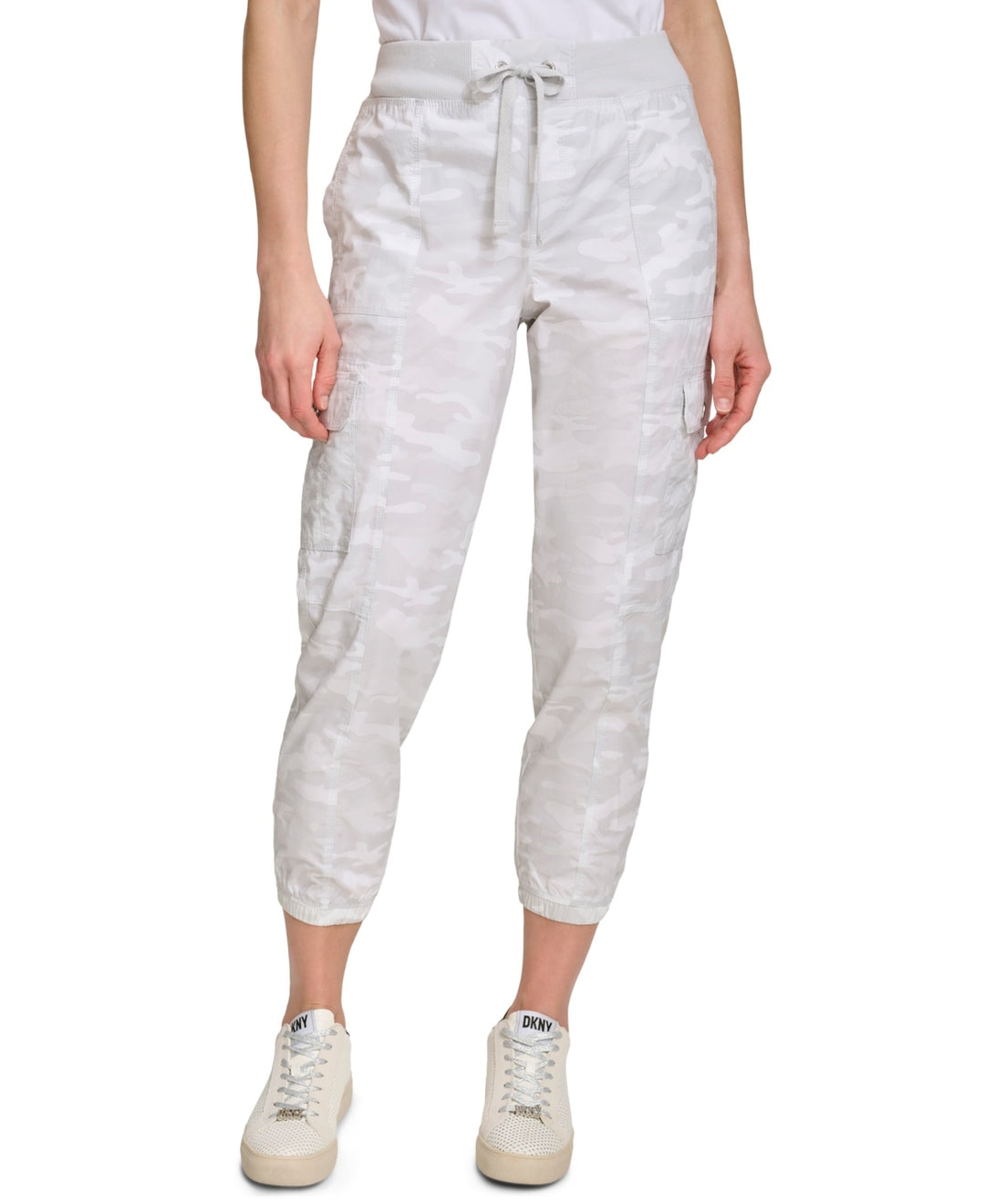 DKNY Cotton Drawstring Cargo Joggers