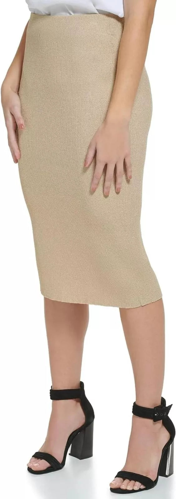 Calvin Klein Metallic Sweater Skirt