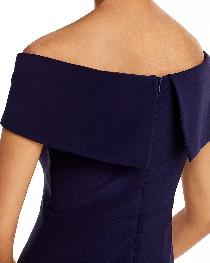 AQUA Off-the-Shoulder Gown