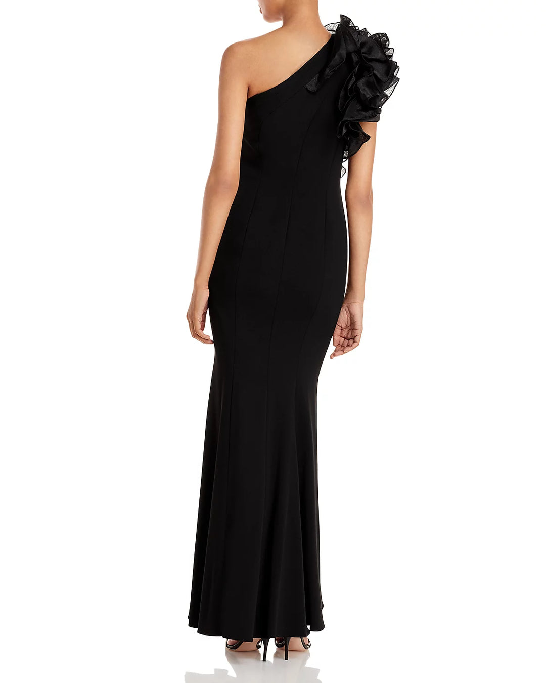 Aidan Mattox One-Shoulder Gown