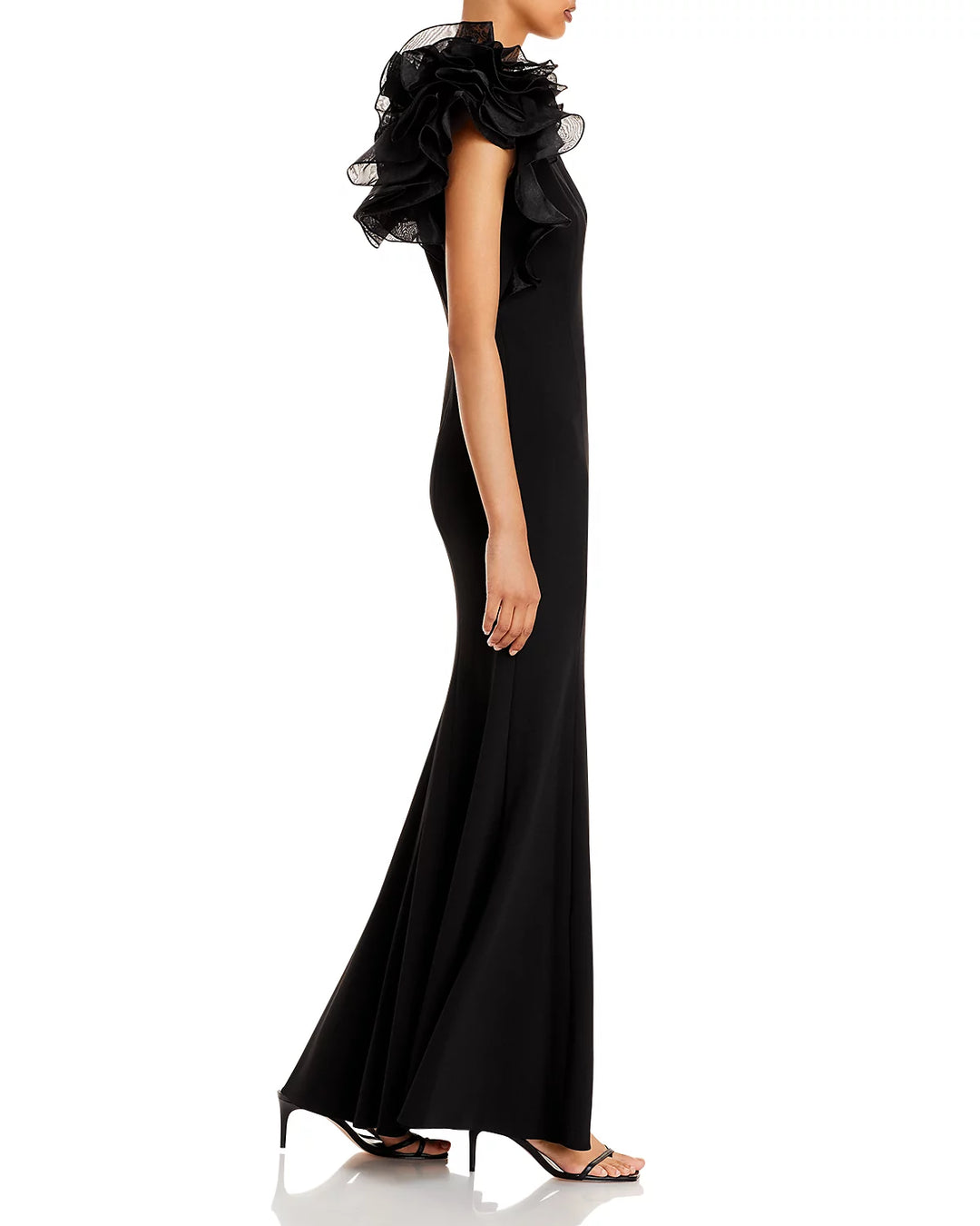 Aidan Mattox One-Shoulder Gown