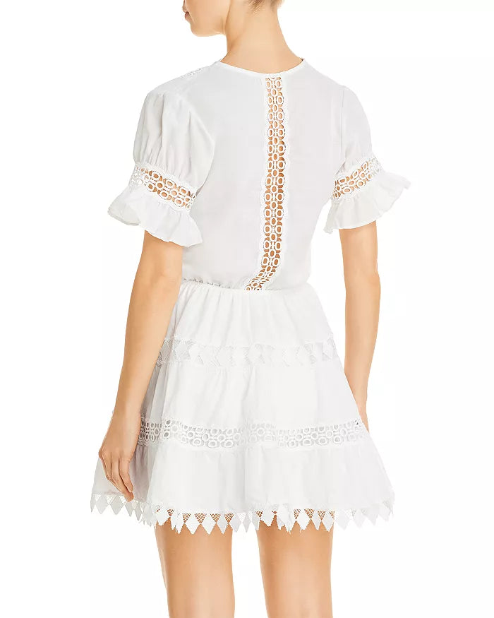 Peixoto Ora Cotton Embroidered Mini Dress Swim Cover Up