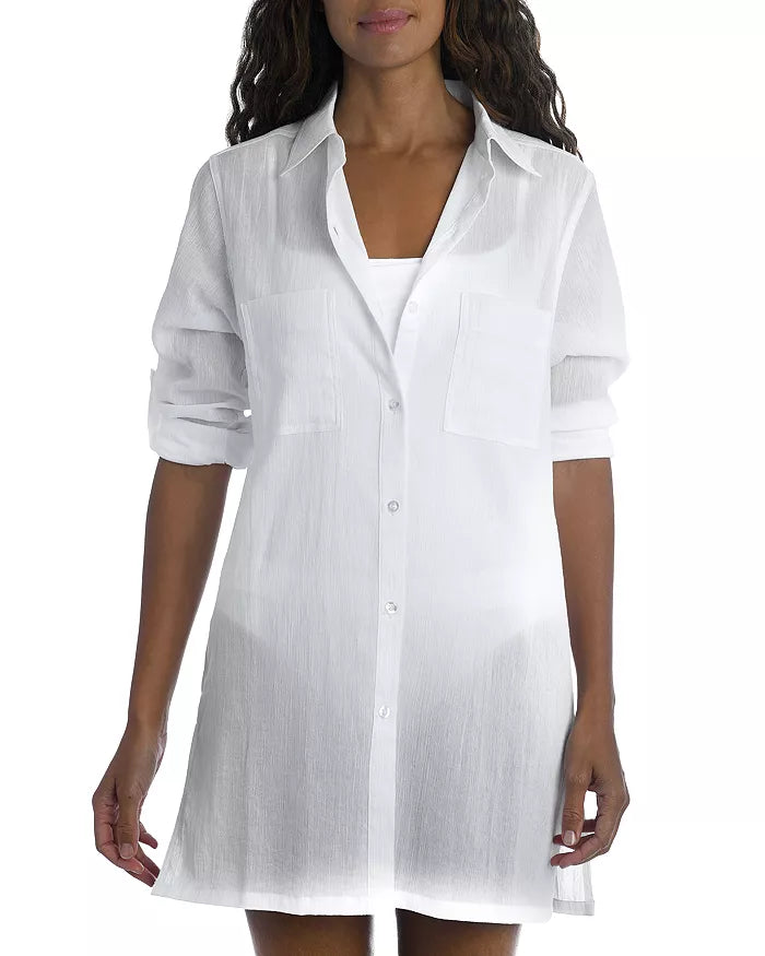 La Blanca Island Fare Resort Camp Shirt Cover Up