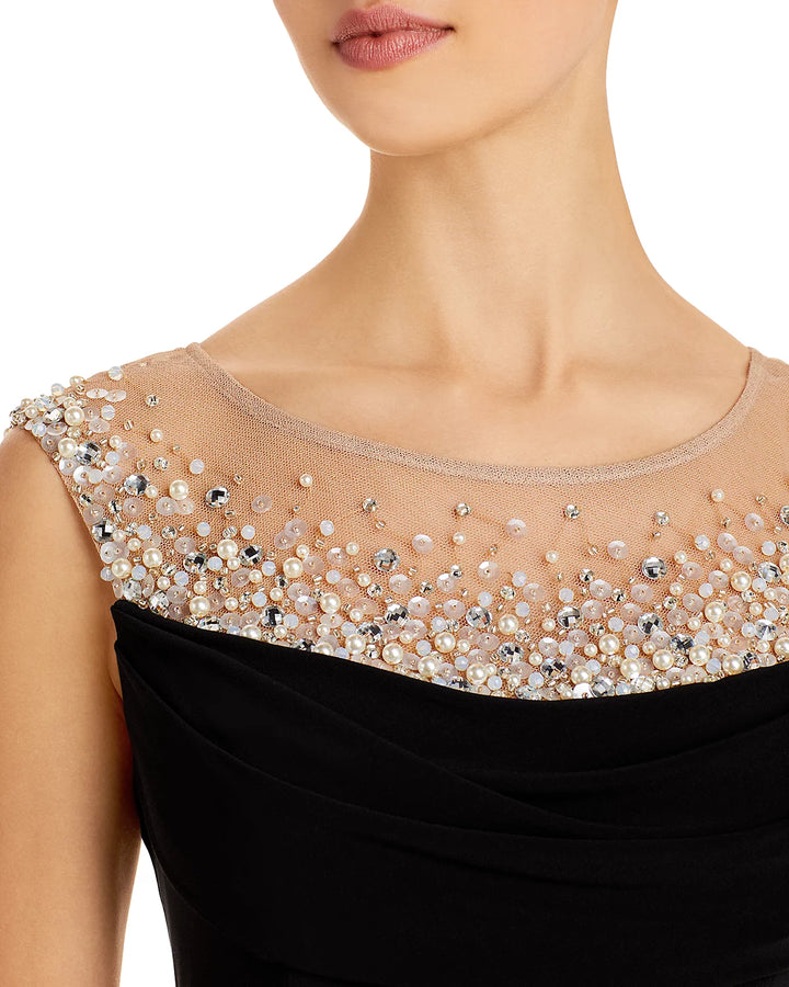 Adrianna Papell Illusion Mermaid Gown