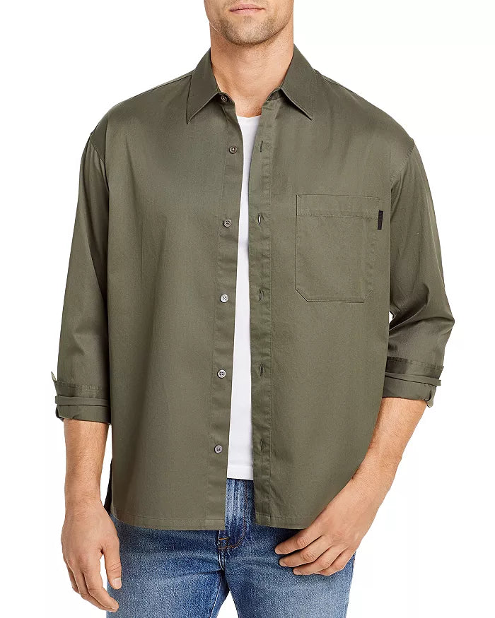 FRAME MEN Cotton Solid Relaxed Classic Fit Button Up Shirt