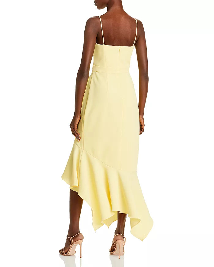 AQUA Ruffled Midi Dress