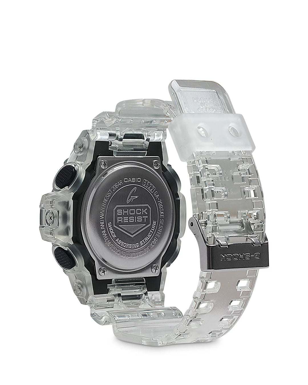 G-Shock Men's Analog-Digital Clear Resin Strap Watch 53.4mm GA700SKE