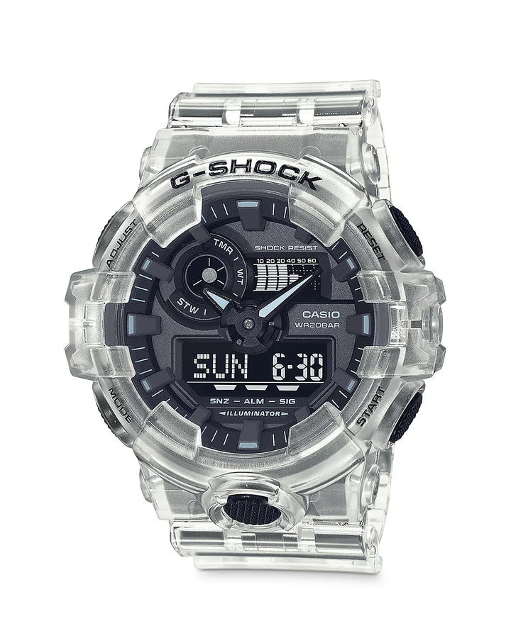 G-Shock Men's Analog-Digital Clear Resin Strap Watch 53.4mm GA700SKE