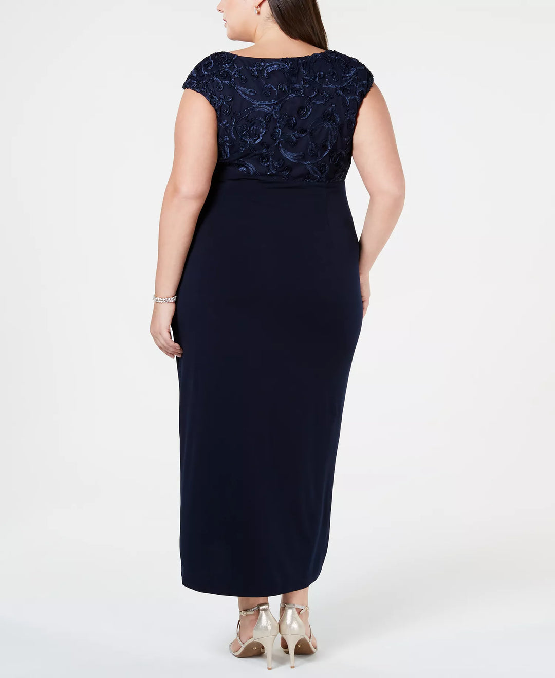 Connected Soutache Faux-Wrap Gown MSRP $99