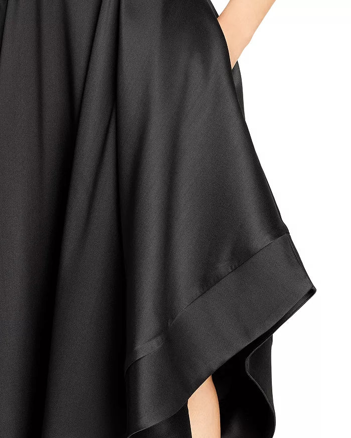 AQUA Mikado Strapless Midi Gown