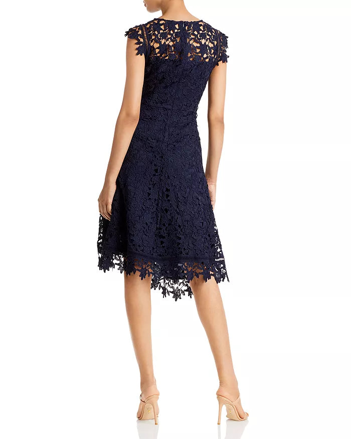 Eliza J Asymmetric Lace Dress