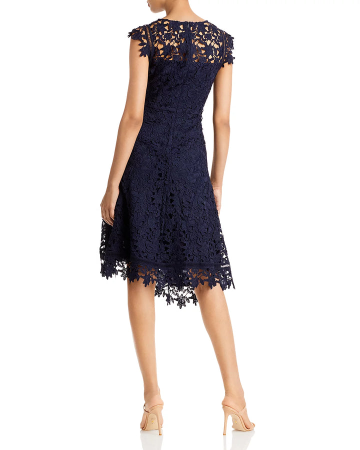Eliza J Asymmetric Lace Dress