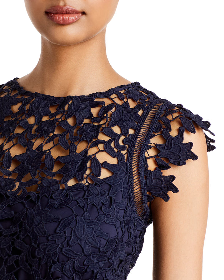 Eliza J Asymmetric Lace Dress