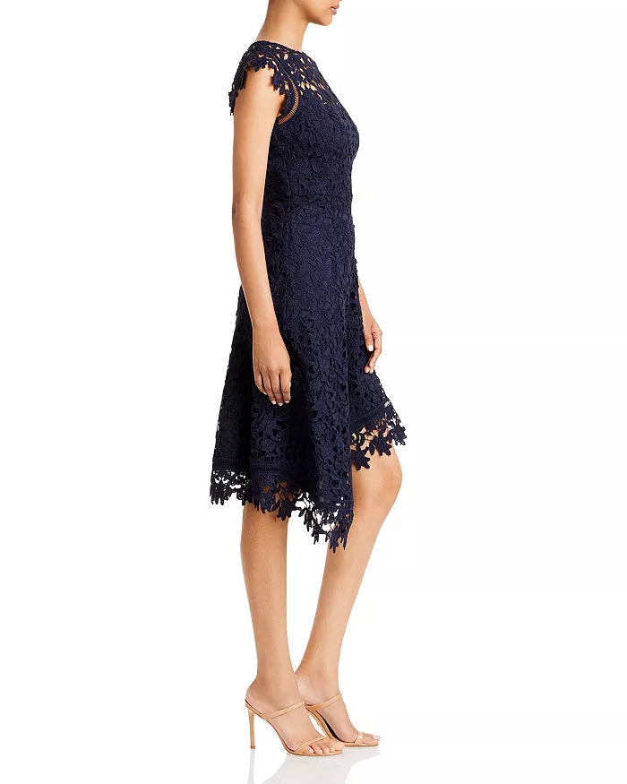 Eliza J Asymmetric Lace Dress