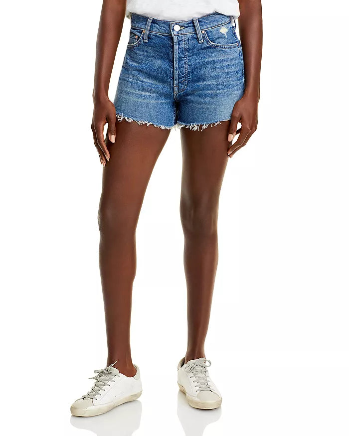 MOTHER The Tomcat Distressed Denim Shorts