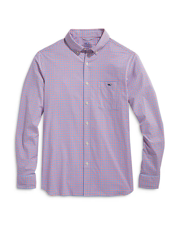 Vineyard Vines Men's Tattersall Classic Fit Performance Shirt