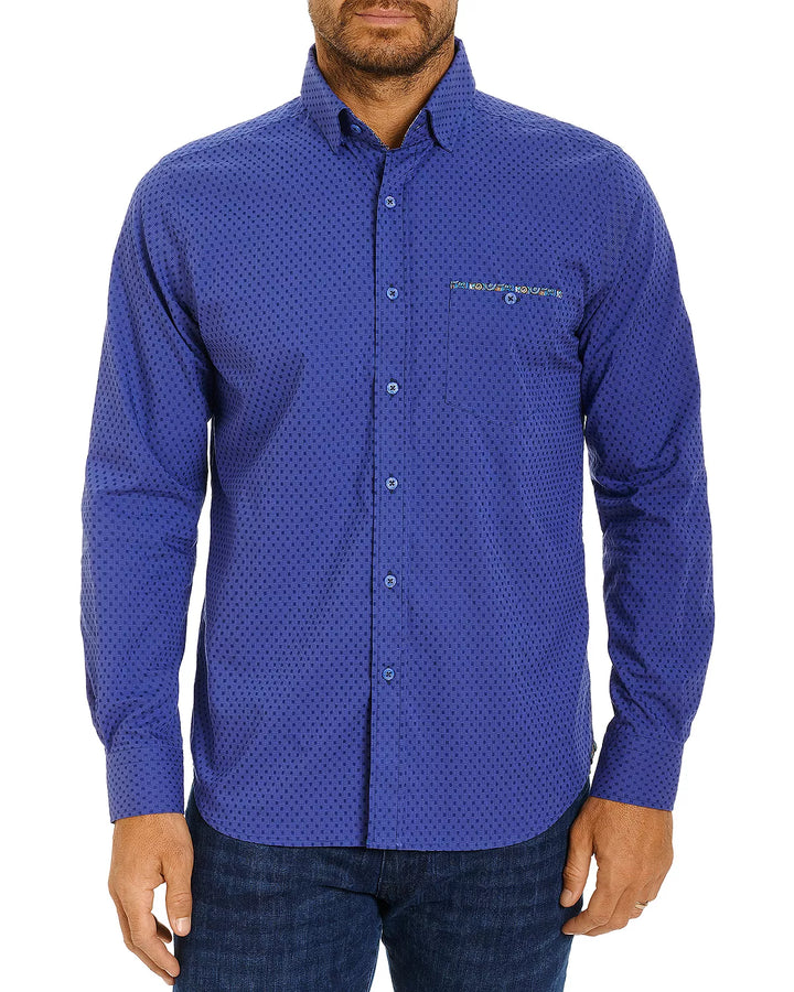 Robert Graham MEN Patras Cotton Textured Tailored Fit Button Down Shirt