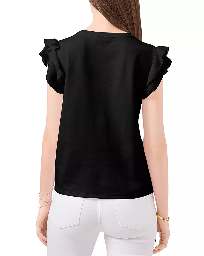 VINCE CAMUTO Tiered Ruffle Sleeve Tee
