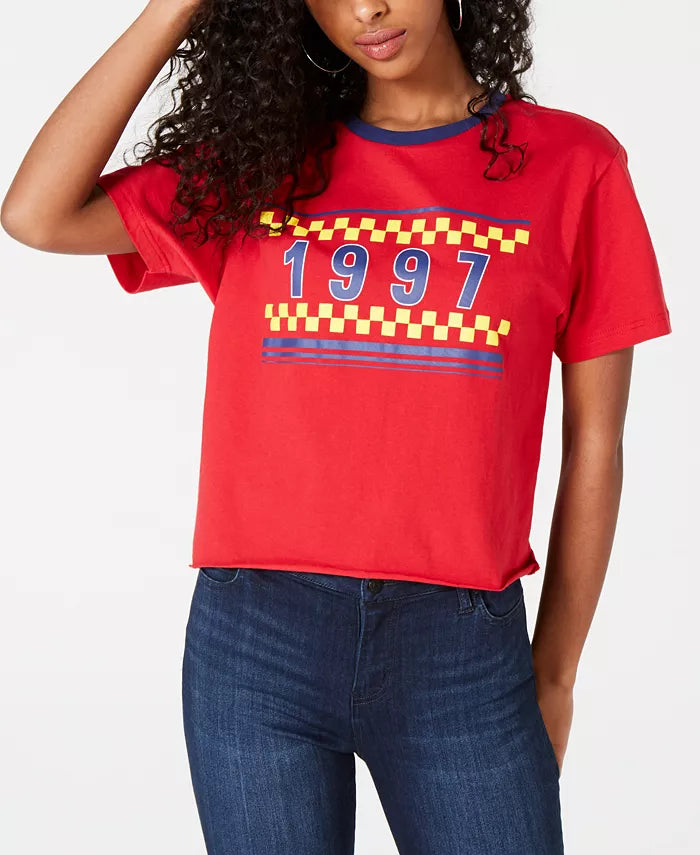 Rebellious One Juniors' 1997 Cropped Ringer T-Shirt