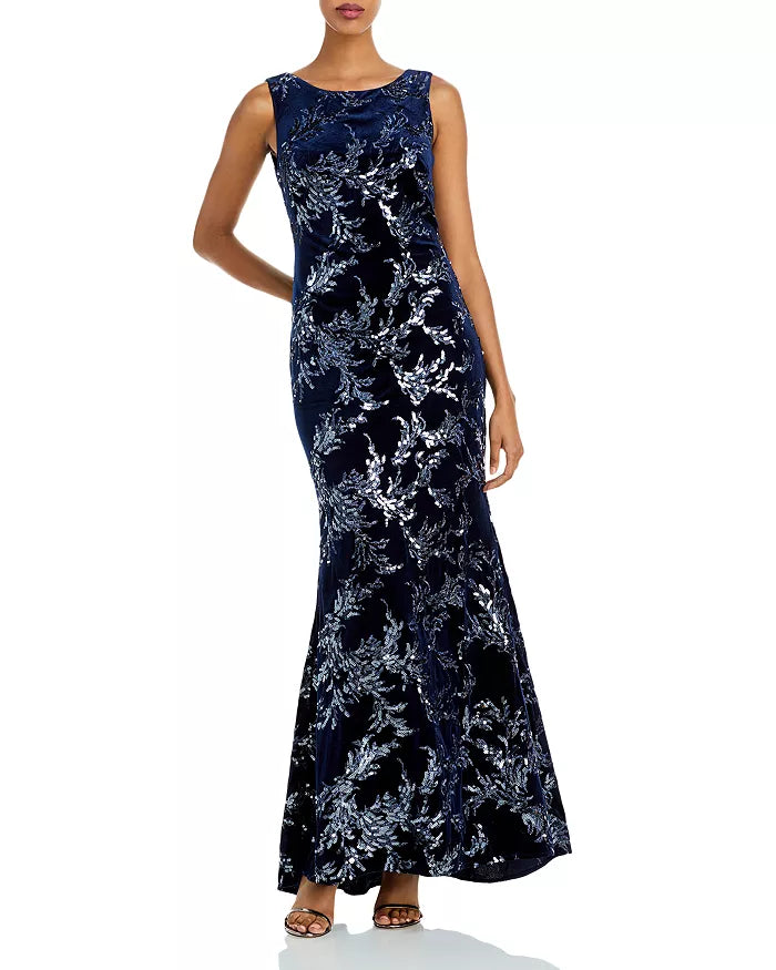 Eliza J Sleeveless Sequin Gown