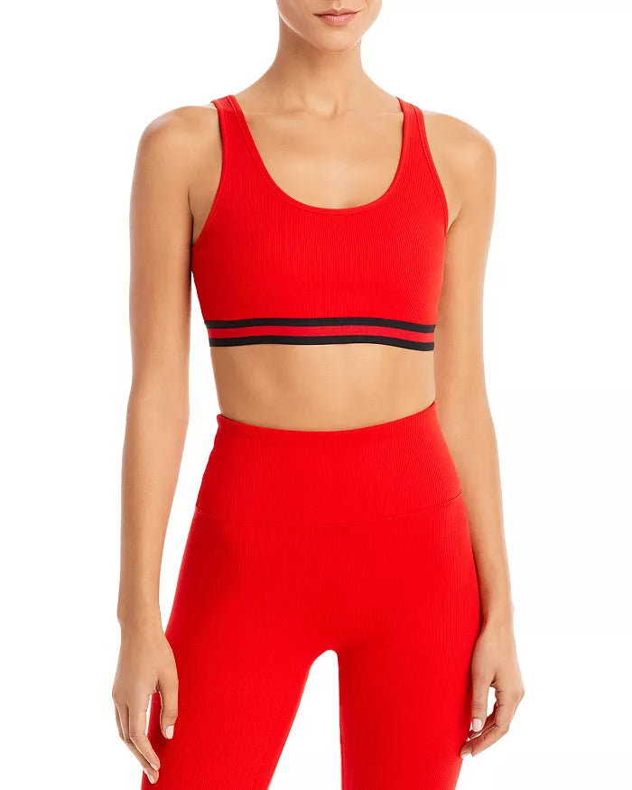 Solid & Striped High Ribbed Sports Bra