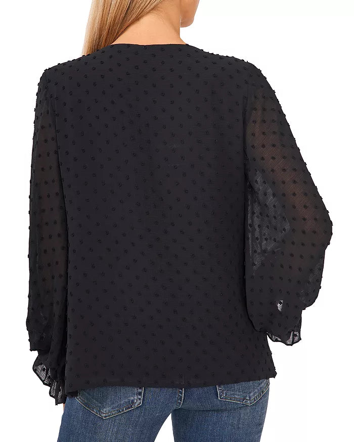 VINCE CAMUTO Regular & Plus SIze Swiss Dot Blouse