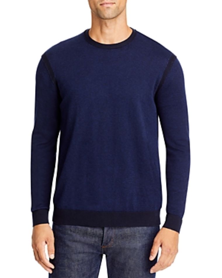 John Varvatos MEN Birdseye Crewneck Sweater