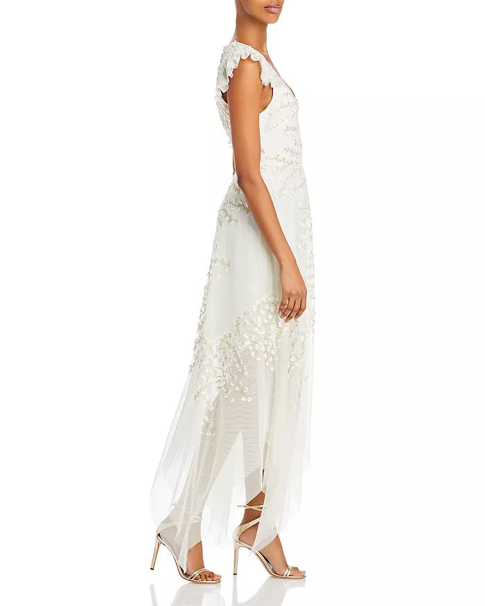 BCBGMAXAZRIA Embroidered Tulle Gown DGFOutlet BCBGMAXAZRIA Embroidered Tulle Gown DGFOutlet