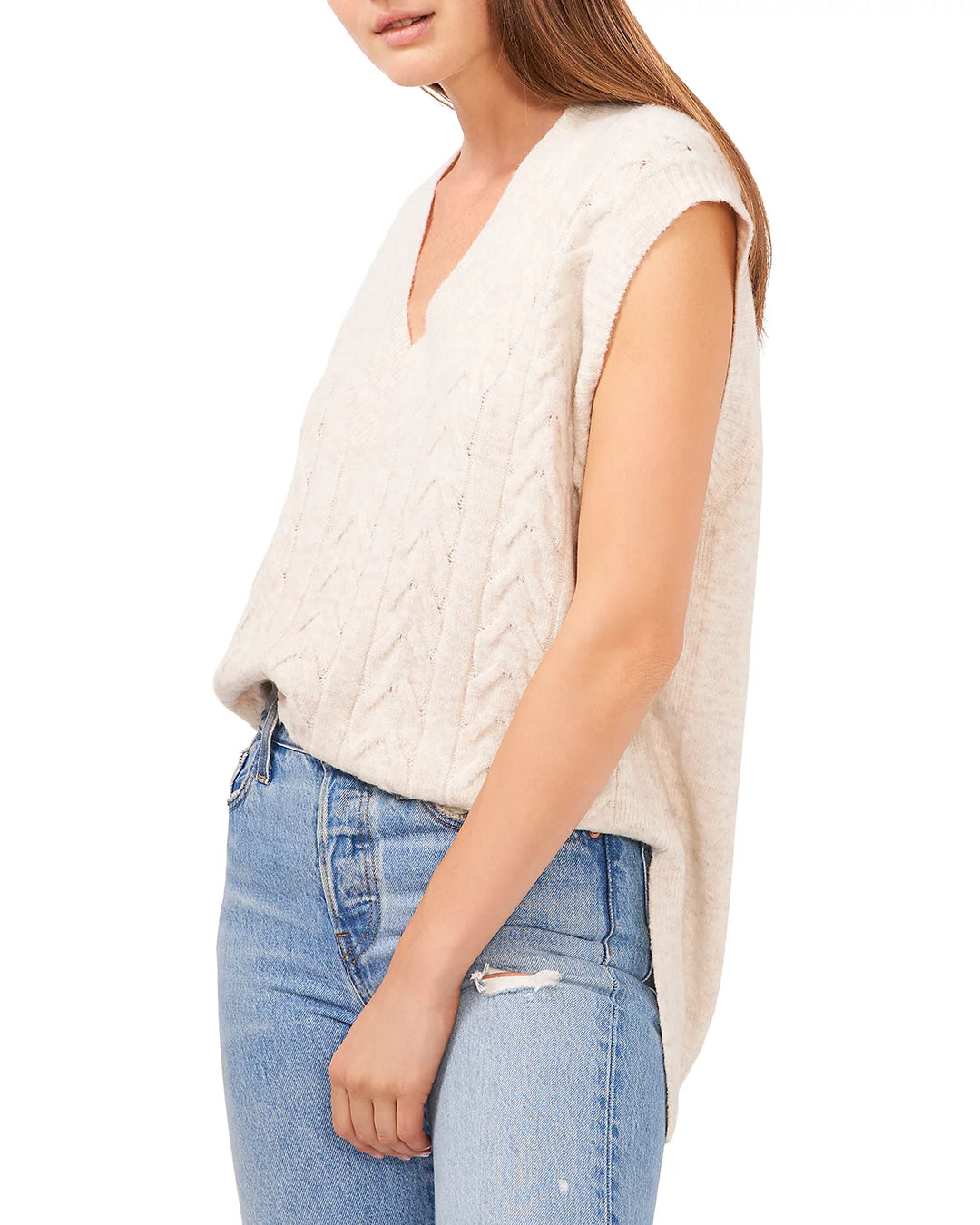 1.STATE Cable Knit Sweater Vest
