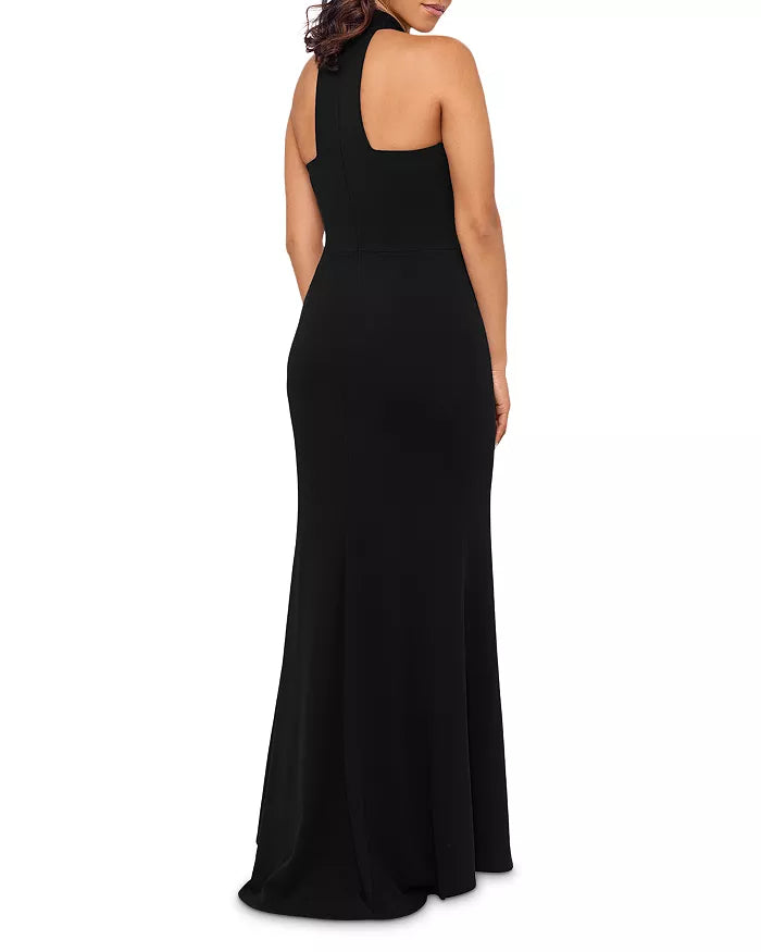 AQUA Halter-Neck Gown