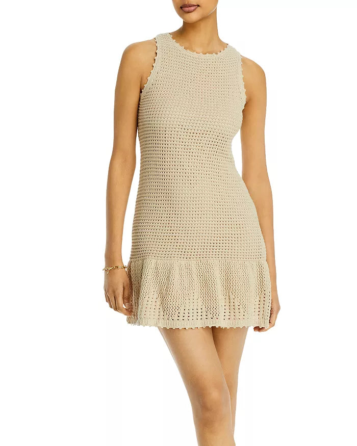 AQUA Peplum Hem Knit Dress