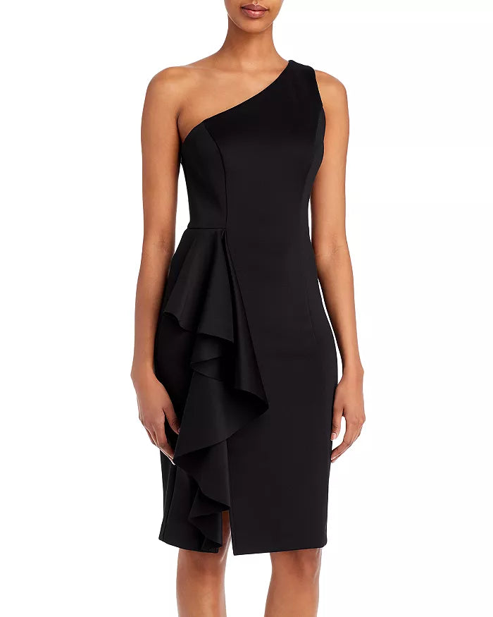 Eliza J One Shoulder Ruffle Dress