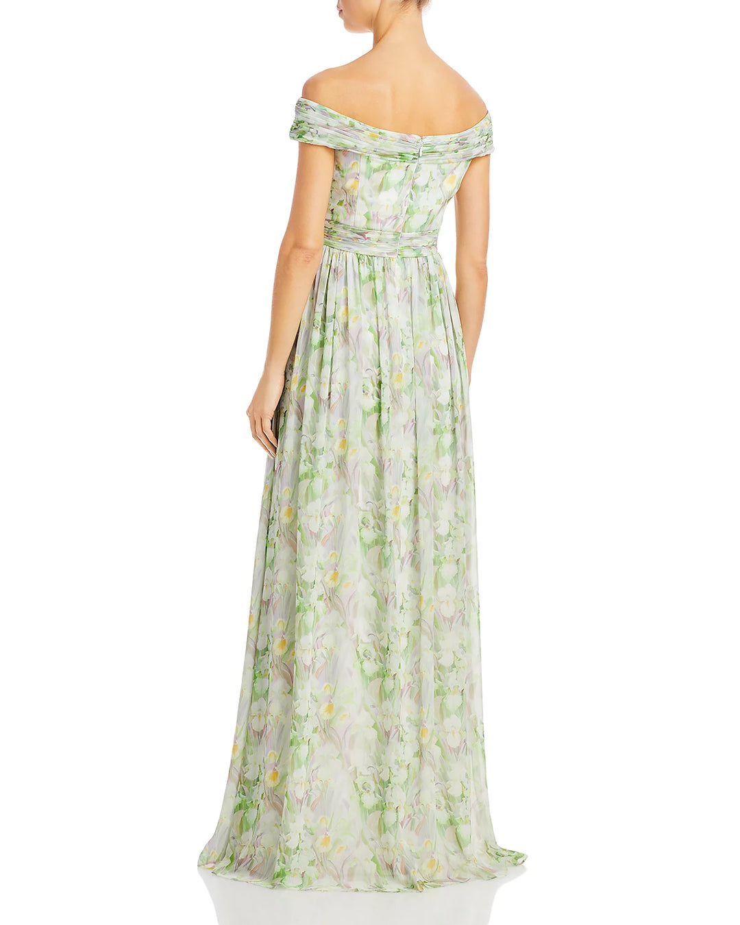 Adrianna Papell Off-the-Shoulder Chiffon Gown