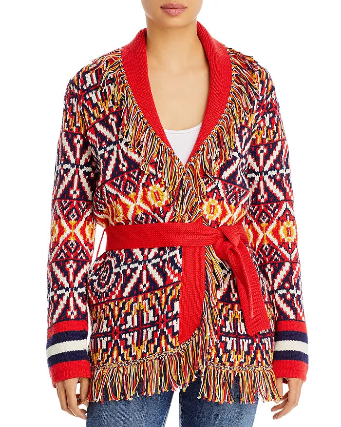 MOTHER The Belted Short Cardigan Sweater