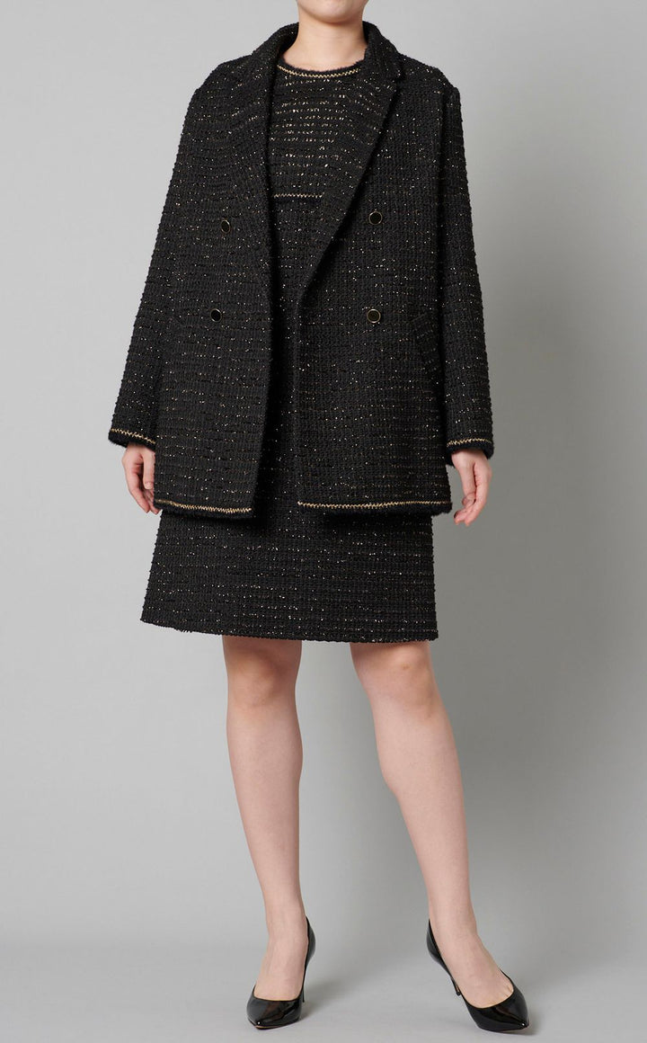 PAULE KA Tweed Double Breasted Jacket