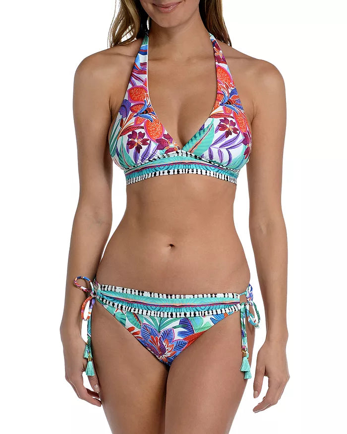 La Blanca Tropez Printed Halter Bikini Top
